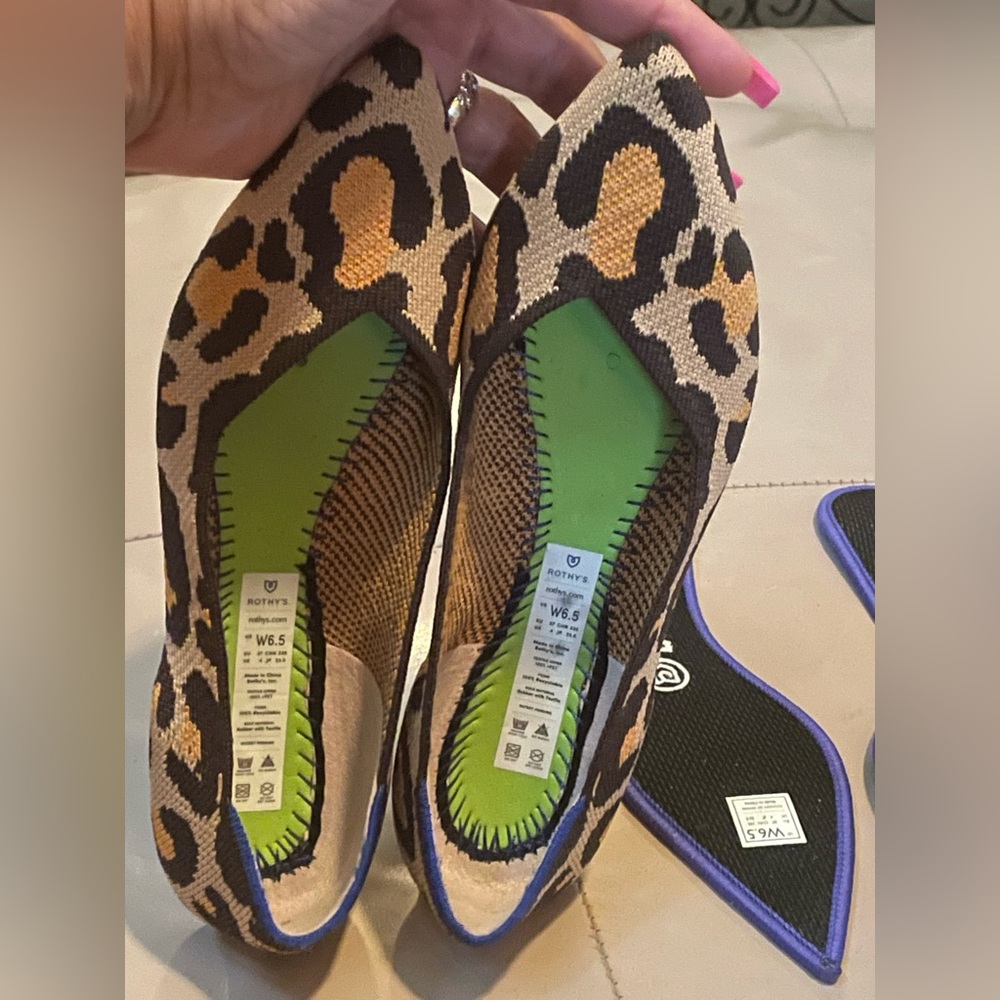 ROTHY’S Point Women's Desert Cat Flats Loafers Slip Ons, Size 6.5 - Picture 2 of 15